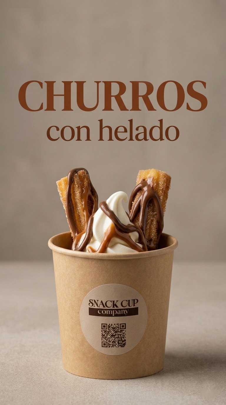 Churros con helado